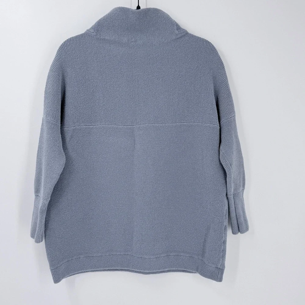 Free People‎ Ottoman Slouchy Tunic Sweater Womens sz XS Chambray Blue OB433937